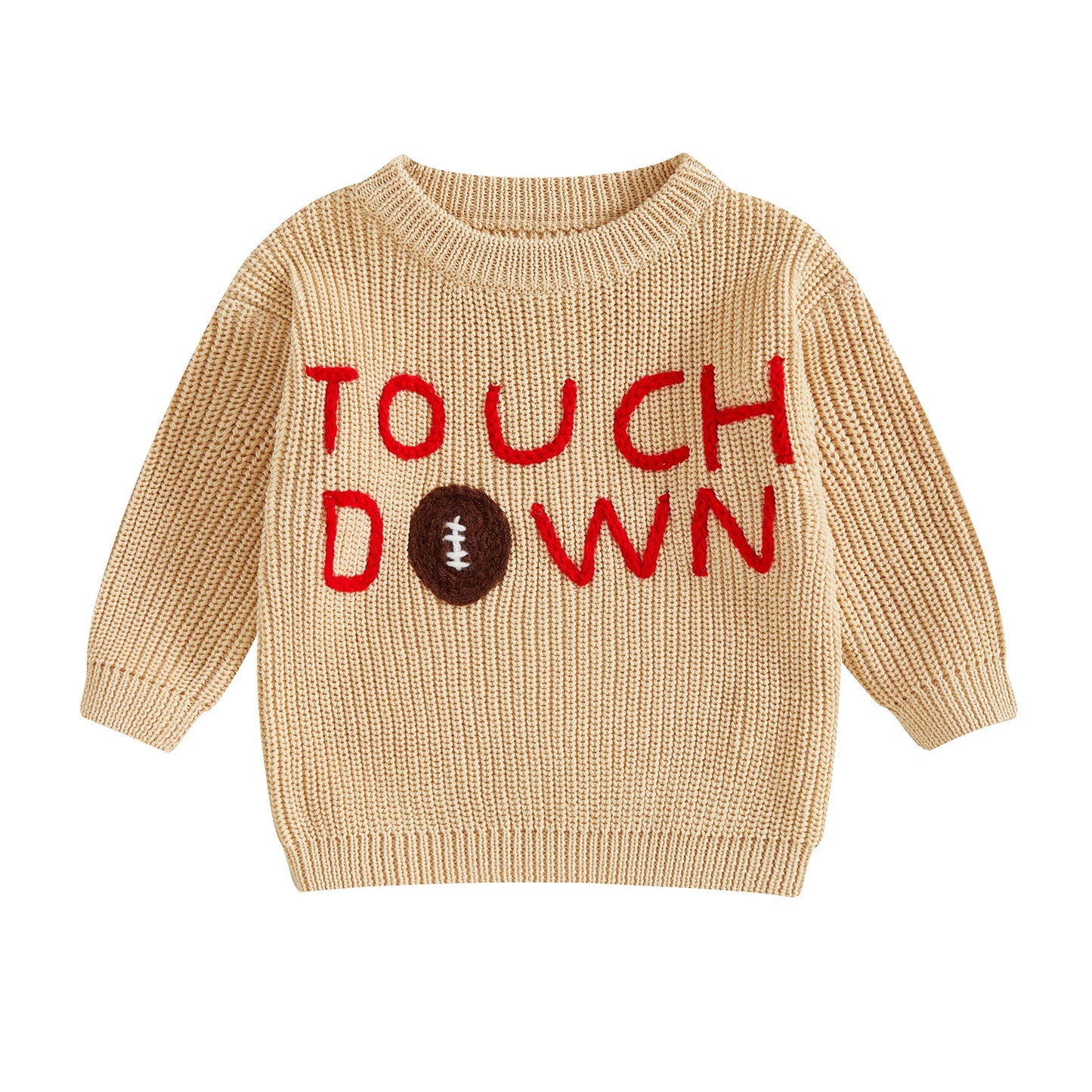 Children s Pullover Cozy Knit Crew Neck Sweater with Alphabet Design Stylish Winter Apparel for Boys and Girls