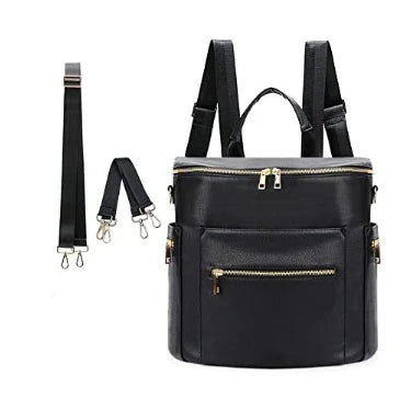 New Fashion Mommy Bag Pu Leather Diaper Backpack Bag with Changing Pad Baby Organizer Baby Nappy Bag Mummy Daddy Backpack