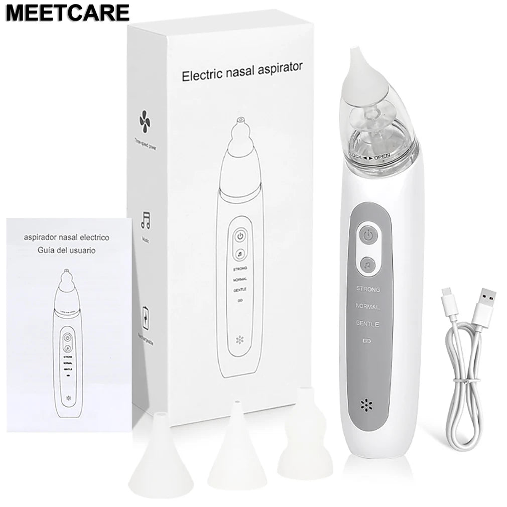Baby Electric Nasal Aspirator with 3 Suction Modes USB Charing Newborn Aspirator Air Flow Suck Out Prevent Nasal Congestion