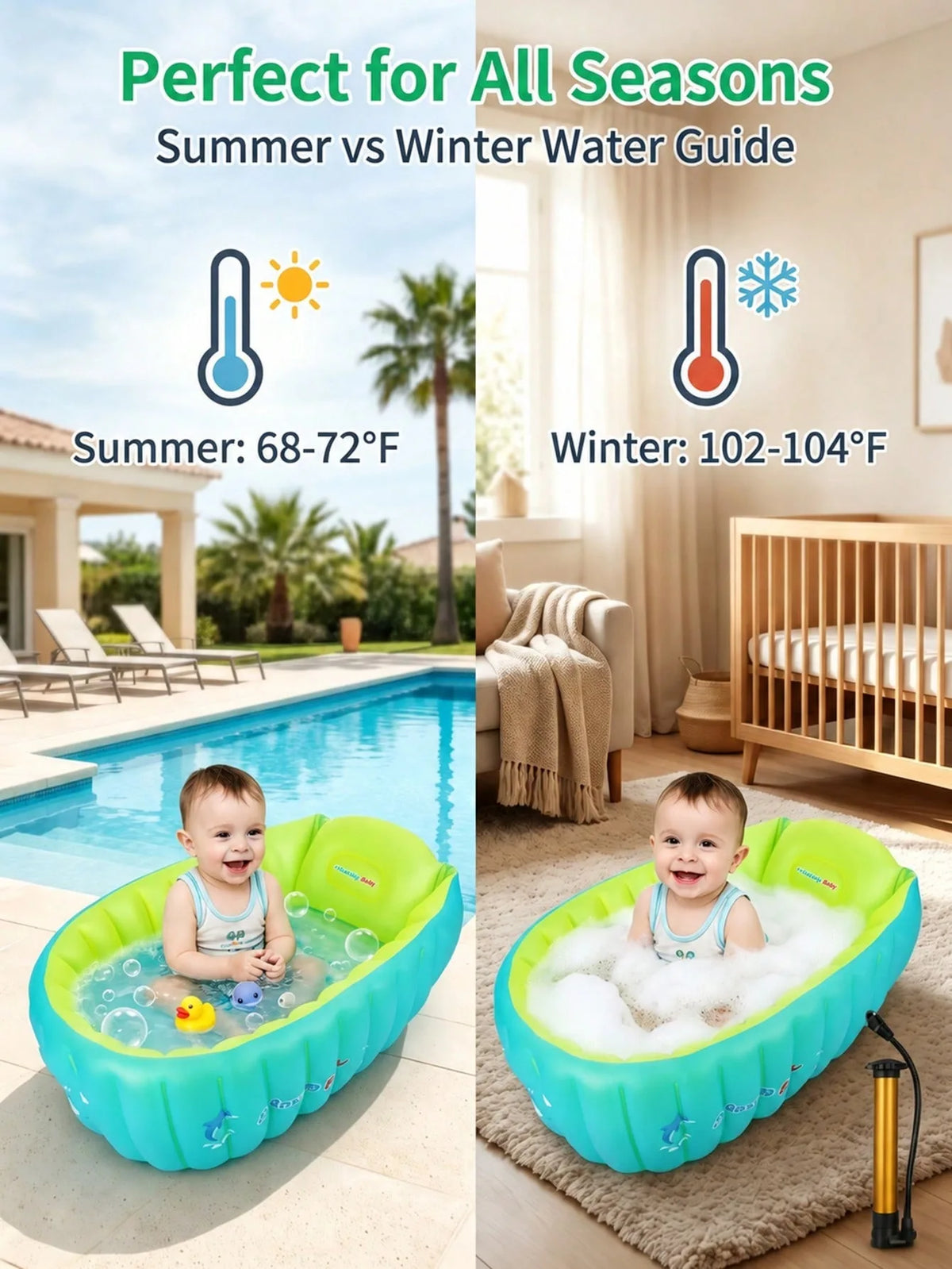 Cute Dolphin Inflatable Non Slip Cushion Support Portable Foldable Baby Bathtub For Toddler Newborn Travel Outdoor Bath Basin With Pump