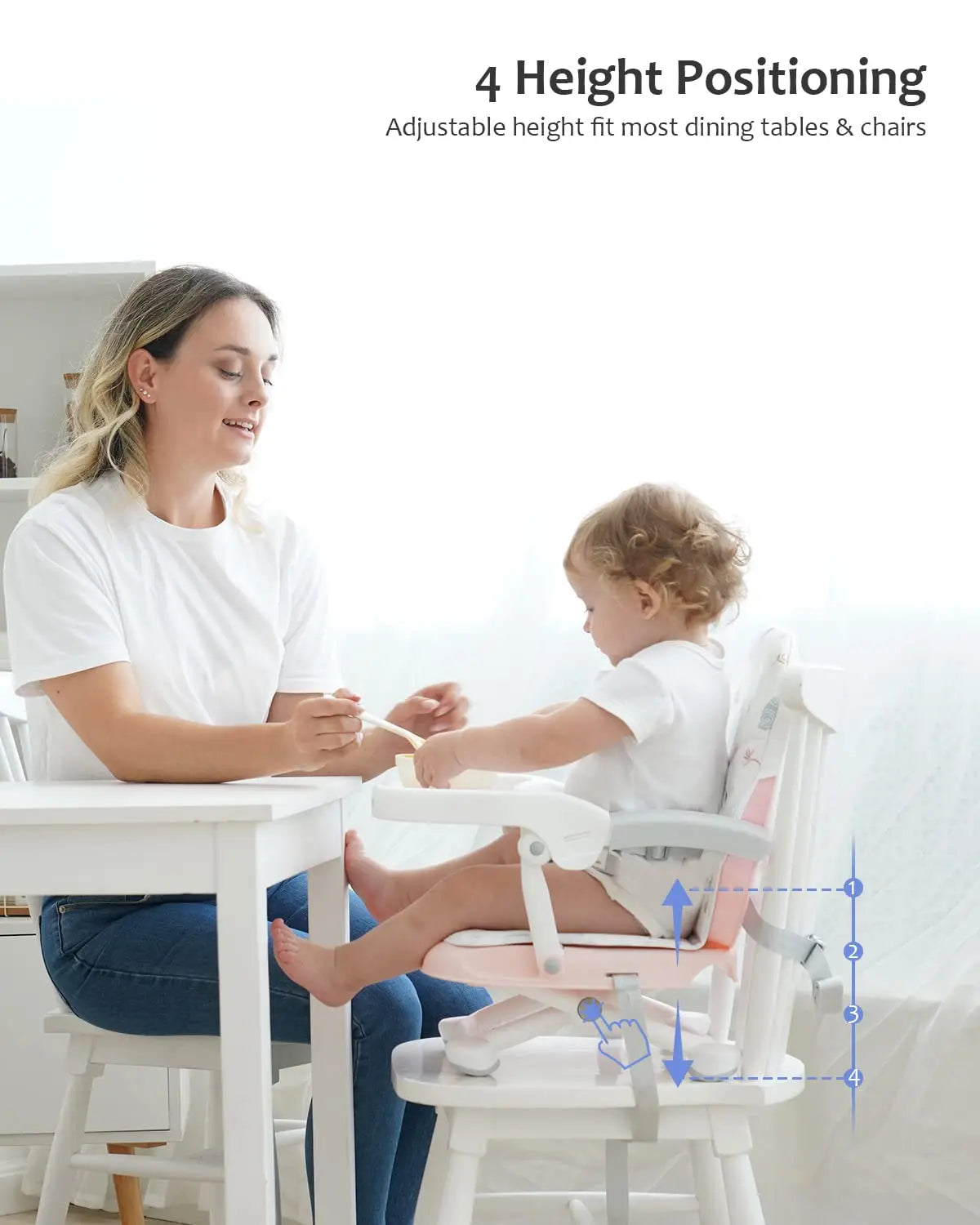 UBRAVOO Baby Chair, Low Chair, Lightweight, Meal Chair, Table Chair, Easy to Carry, 6 Months to 3 Years Old, Multi-functional Chair