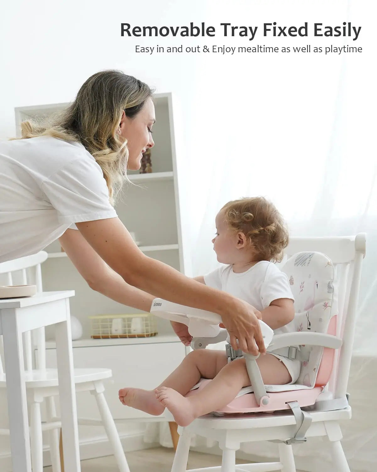 UBRAVOO Baby Chair, Low Chair, Lightweight, Meal Chair, Table Chair, Easy to Carry, 6 Months to 3 Years Old, Multi-functional Chair