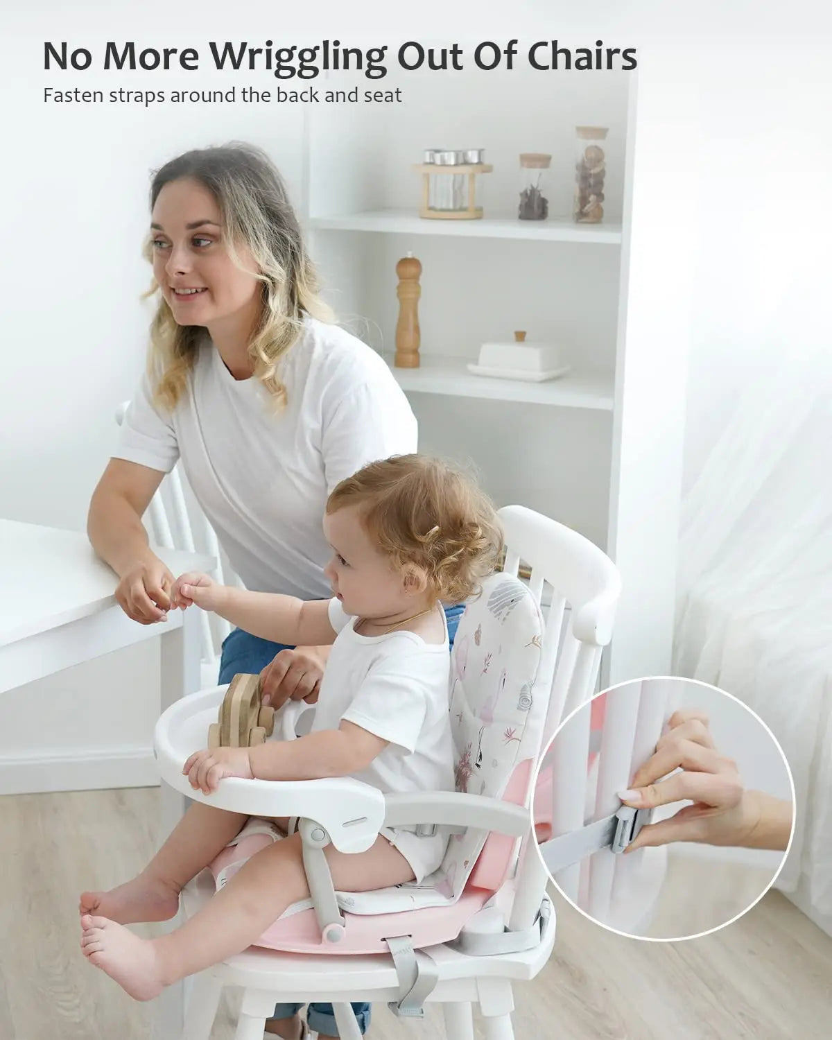 UBRAVOO Baby Chair, Low Chair, Lightweight, Meal Chair, Table Chair, Easy to Carry, 6 Months to 3 Years Old, Multi-functional Chair