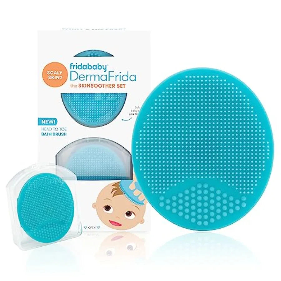 Frida Baby DermaFrida The SkinSoother Baby Bath Brush, Cradle Cap Brush for Babies, Baby Essential for Dry Skin, Cradle Cap Tre