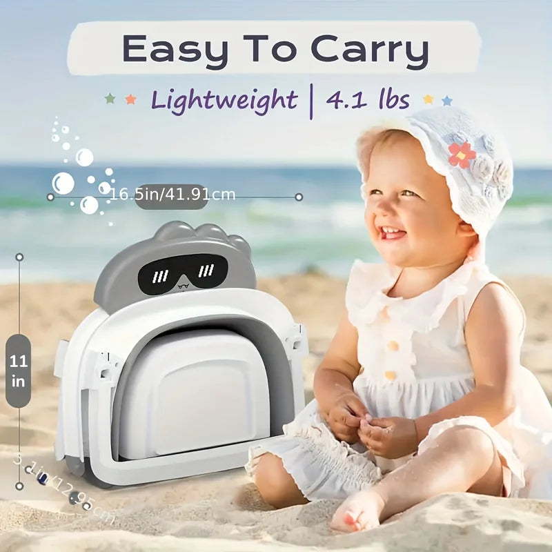 Foldable Baby Bath Set with Temperature Monitor, Portable Travel Foldable Baby Bath, Non-Slip Base, Durable Design Baby Products