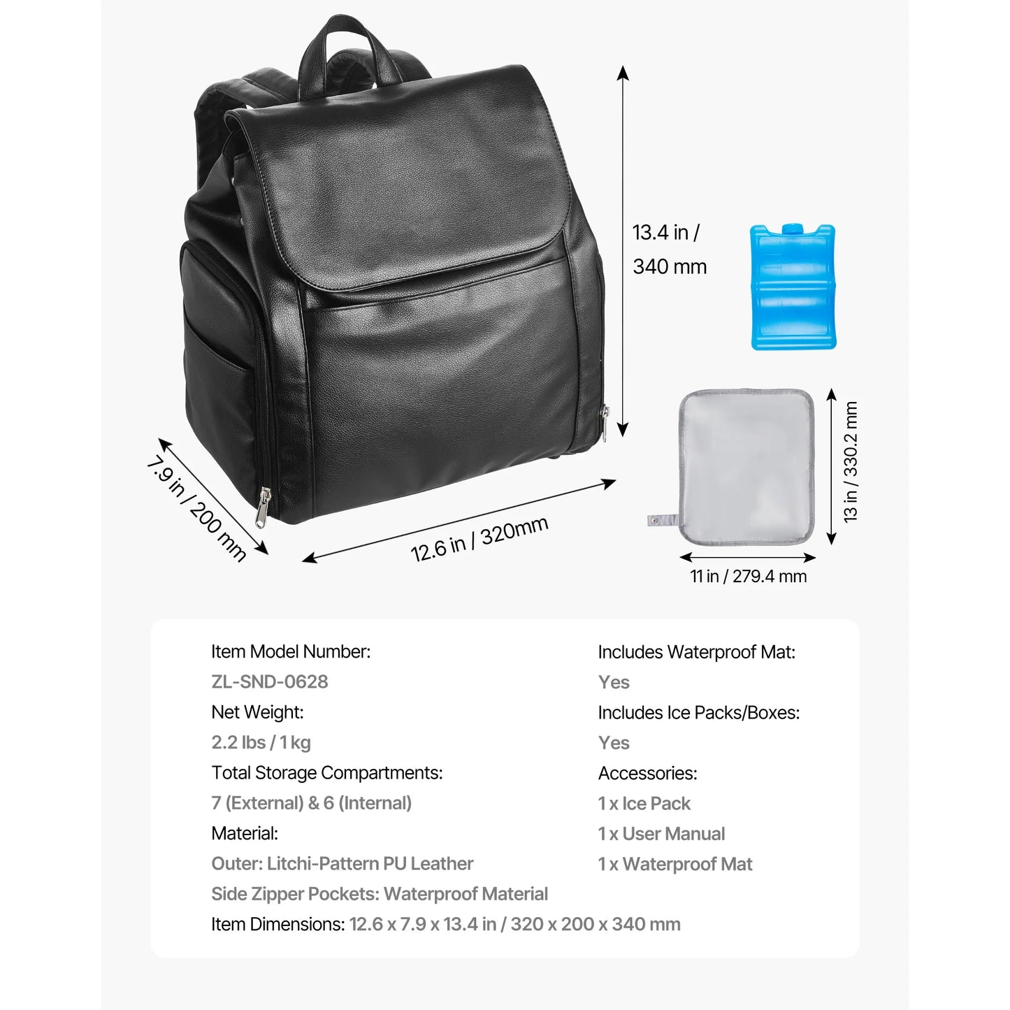 SucceBuy Breast Pump Backpack with Ice Pack Fits S1/S2 Pumping Accessories Portable Pump Carrying Case for Travel & Family Use