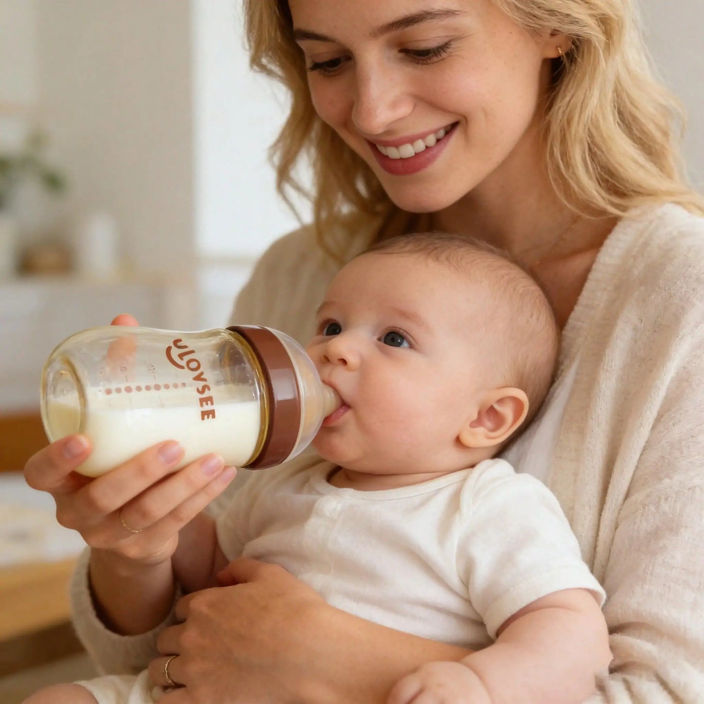 New 240ml/160ml PPSU Baby Bottle, Wide-Neck Feeding Bottle with Bottom Air Balance Hole/Valve, Heat Resistance Milk Bottle, Perfect Gift for Newborn