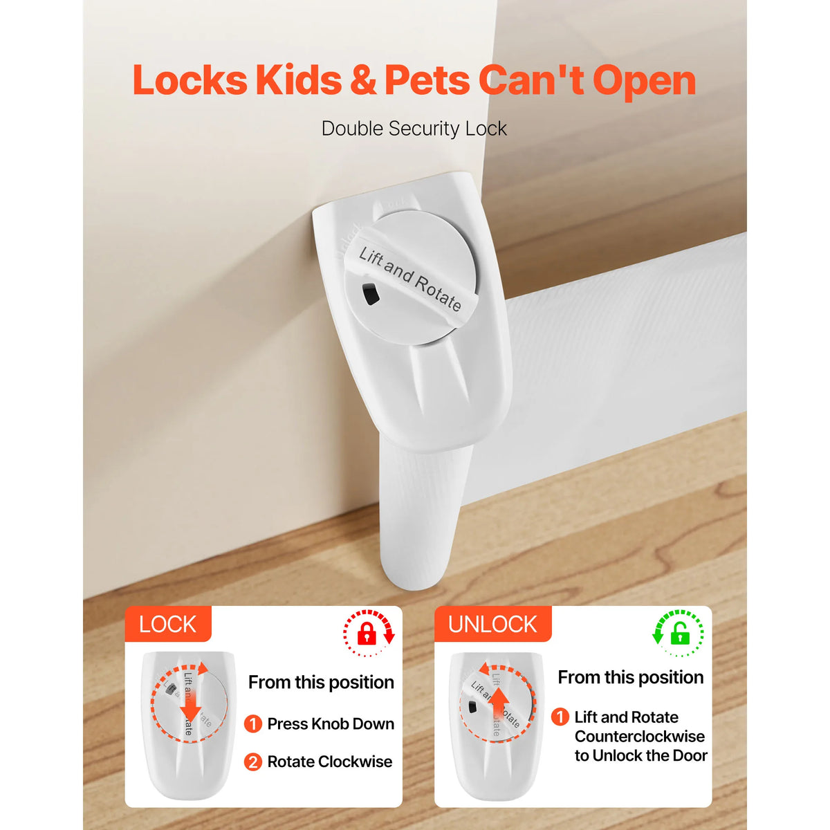 SucceBuy Retractable Baby Gate with Security Lock Walk Through Without Tripping Mesh Dog Gate for Stairs Hallways Indoor/Outdoor