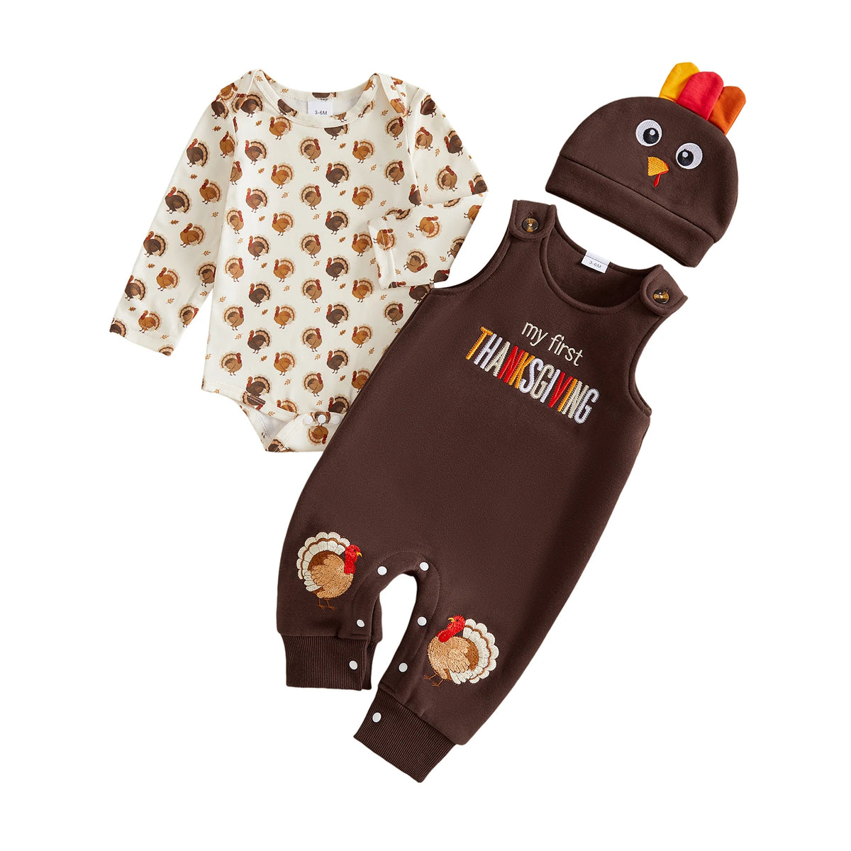 Romper Overall Pants Turkey Romper Overall Overall Baby Boy Thanksgiving Overall Pants Hat Boy Sleeve Romper Overall Romper