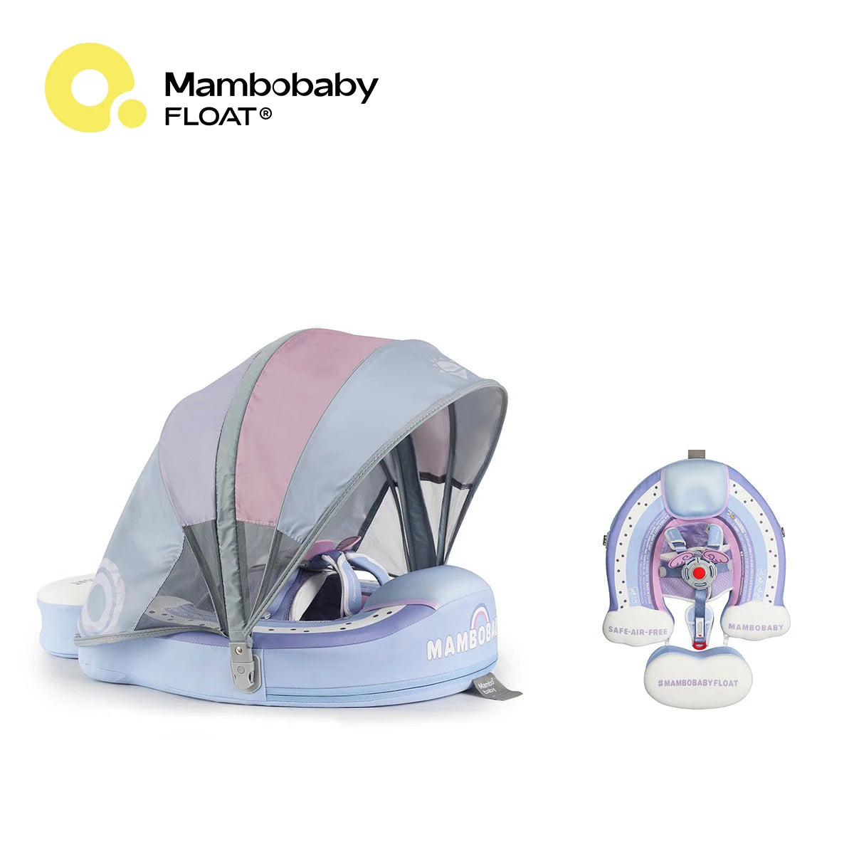 Mambobaby Float Safe Solid Core Safe Harness Technology ST:  Sea 3-24 Month B503-95-W-Z Air-Free Chest Float with Sunshade Canopy  Baby Swim Ring Toddler Pool Float Infant Water Ring Infant Swimming Float 1Years Boy Girl