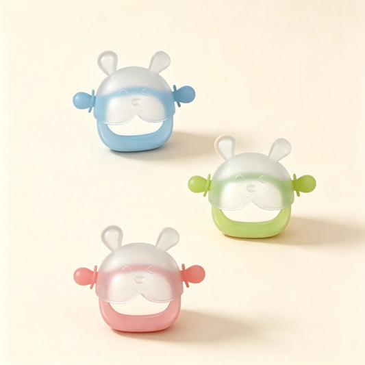 3 Pack BPA Free Silicone Baby Teething Mitten, Anti-Drop Soothing Wrist Molar Teether, Infant Molar Chew Toy for Newborn
