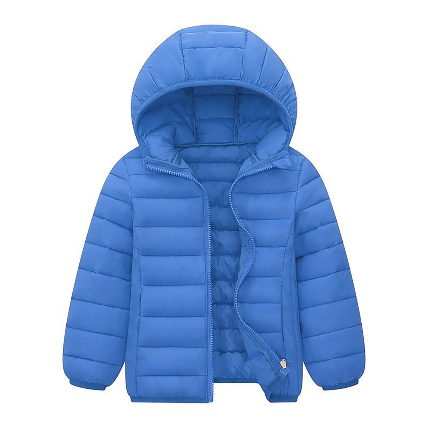New Children'S Plush Coat Boy And Girls Coat Winter Lightweight Jackets Hooded Outerwear Boys Girls Warm Hooded Outerwear