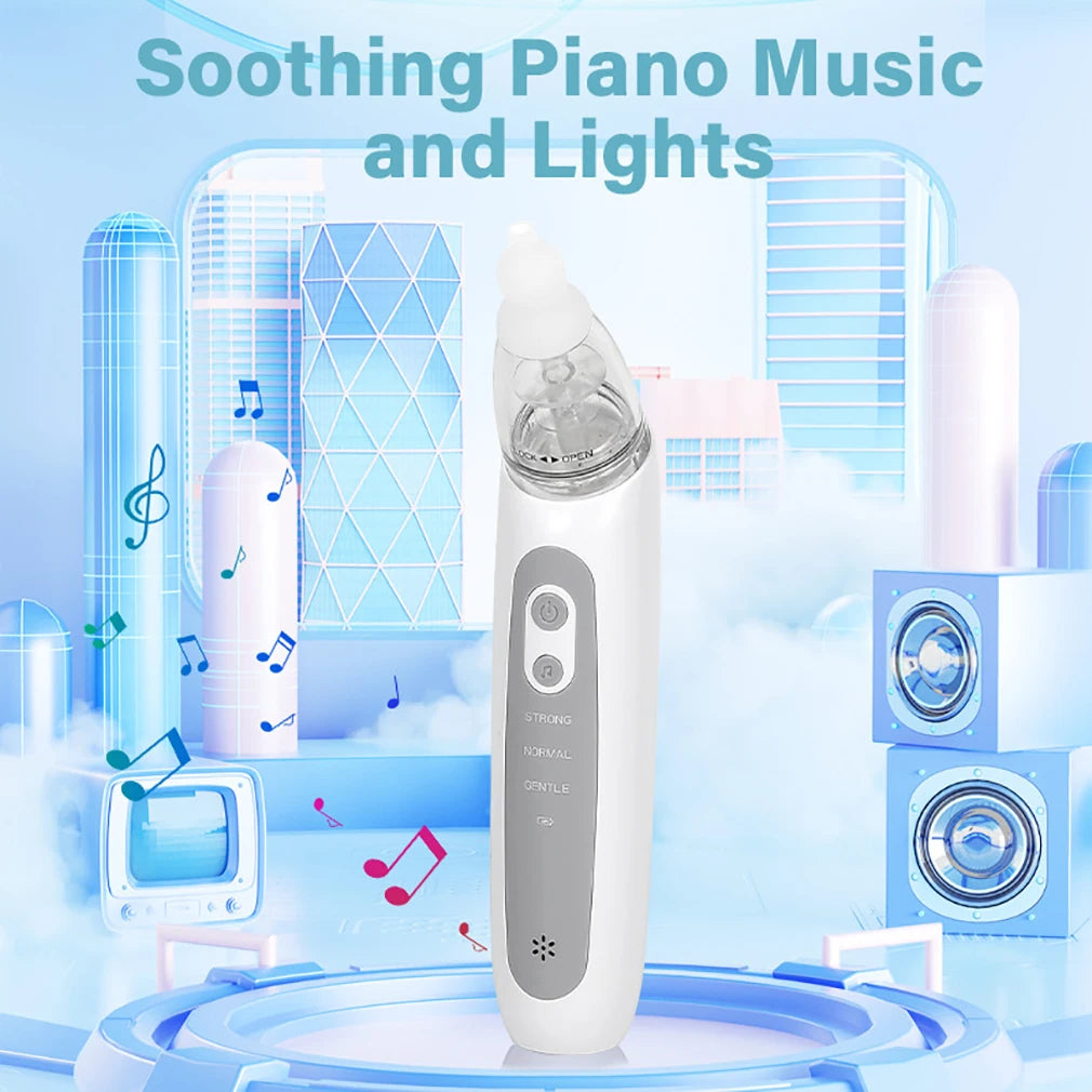 Baby Electric Nasal Aspirator with 3 Suction Modes USB Charing Newborn Aspirator Air Flow Suck Out Prevent Nasal Congestion