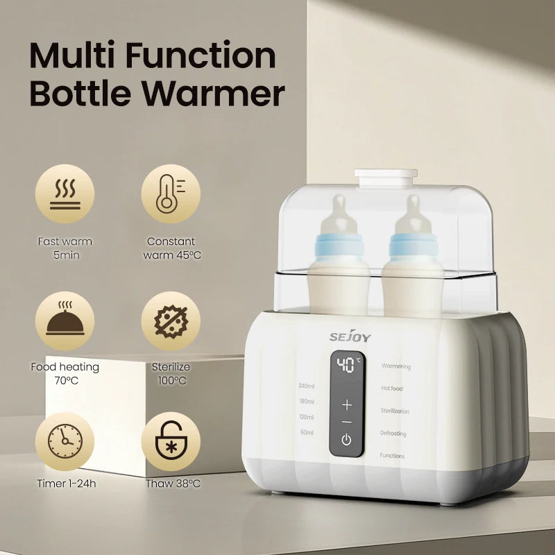 Double Baby Bottle Warmer Multi function Fast Baby,Baby Milk Warmer Food Heater with ACcurate Temperature Control Formula Water Warmer for Twins