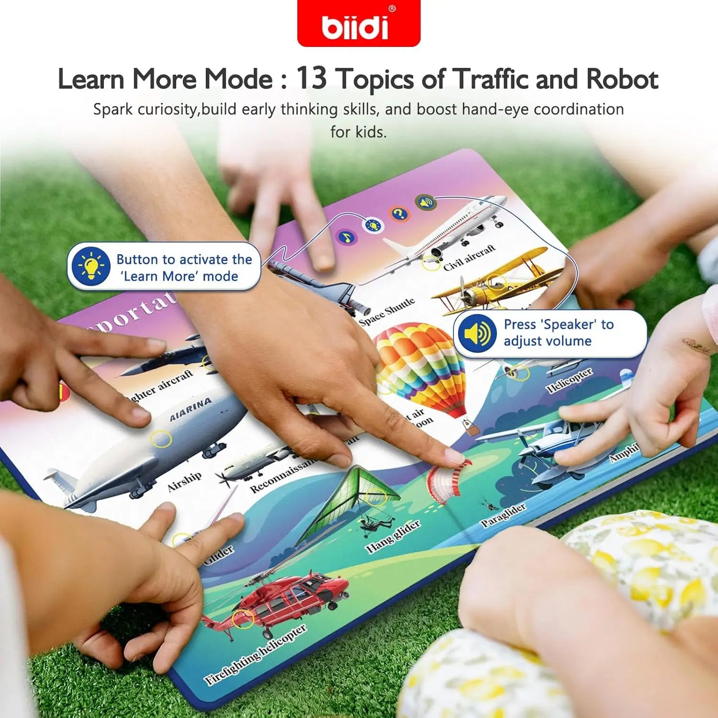 English Sound Book Montessori First 600-Sound Usborne Transport&Robot Car Words Educational Learning E-Book for Children Kid Boy