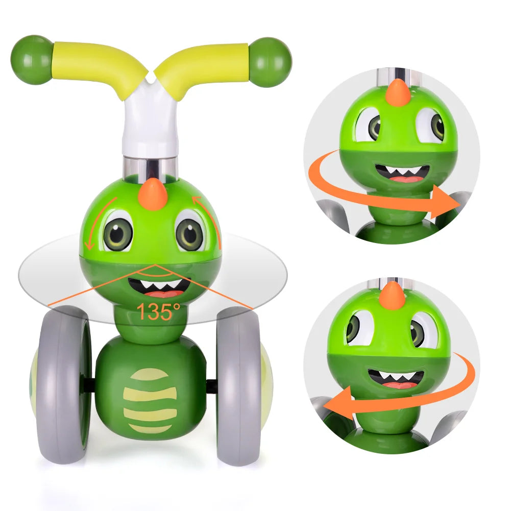 Baby Balance Bike 1 2 3 Years Old Boys Girls Toddler Ride on Toys for 1 Year Old Baby Trike Garden Toys 1st Birthday Gift for Girls Boys Bike Walker No Pedals (Dinosaur) No Pedal Trike and Walker for Kids. Safe Garden Play Ac