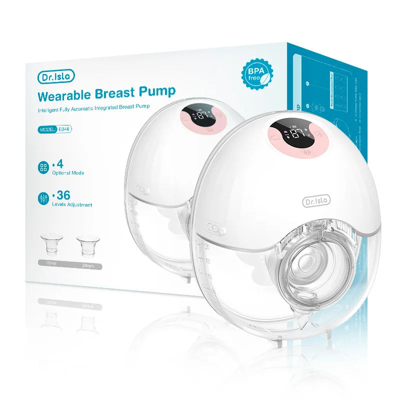 MAMIJOY Wearable Breast Pump Electric Breast Pumps Comfort Milk Collector Lightweight with LED Display 4 Modes & 36 Levels EB46