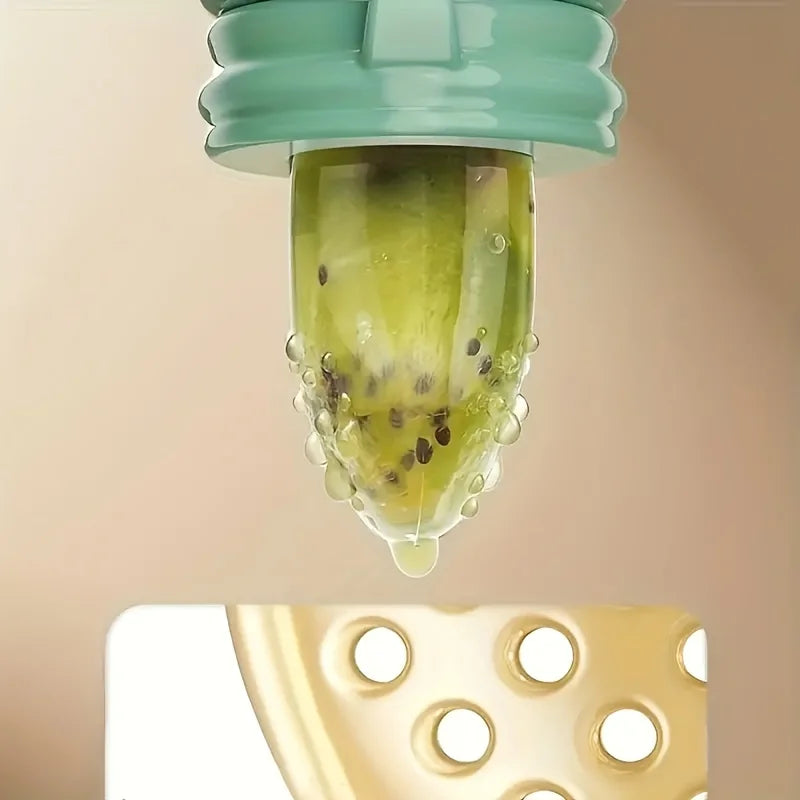 Baby Fruit & Vegetable Feeder with Silicone Mesh, Cartoon Lion Fresh Food Feeder Pacifier, Juice Feeding Teething Utensils
