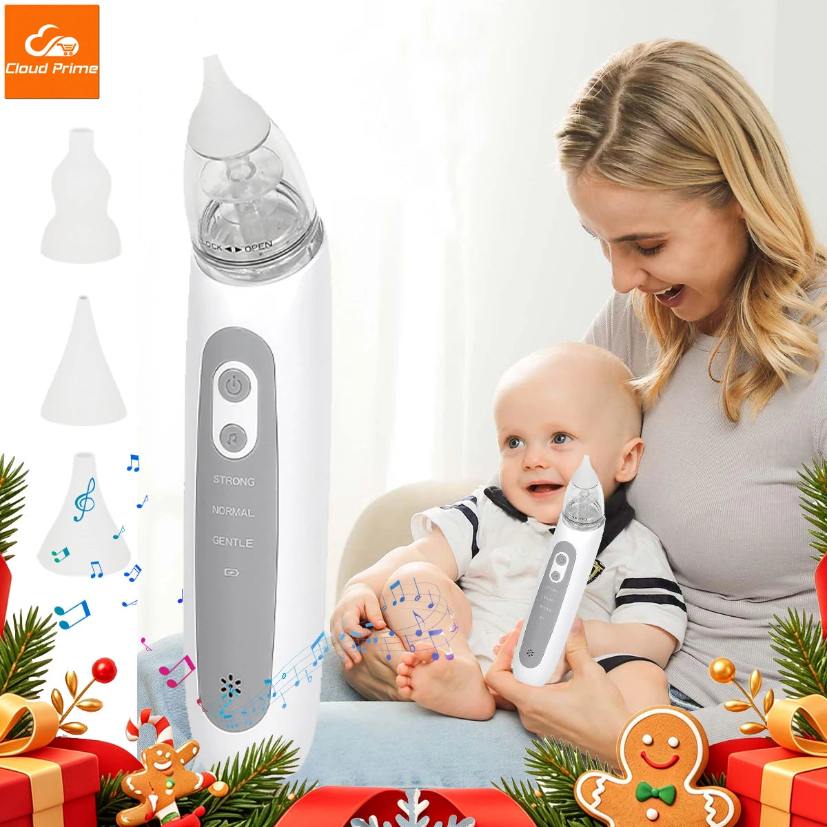 Cloud Prime Baby Electric Nasal Aspirator Charging Version Newborn Baby Nasal Aspirator Suck Out Prevent Nasal Congestion For Winter