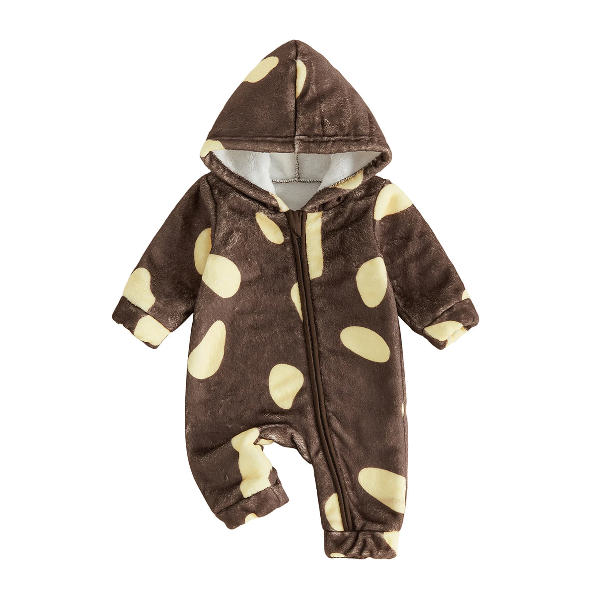 Warm With Sleeve With Hood Jumpsuit With Hood Romper Fleece Winter-Romper Compact Baby Fleece Jumpsuit