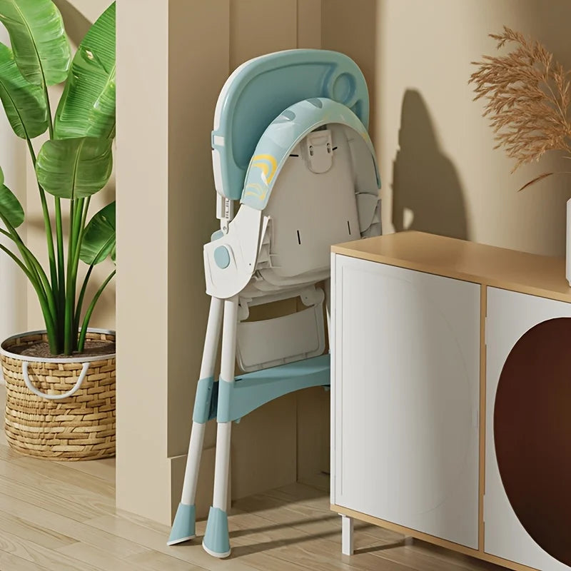 Foldable Kids Multi-functional Dining Chair Adjustable Baby Feeding Chair Portable Household Rocking Dining Table Chair With Safety Belt