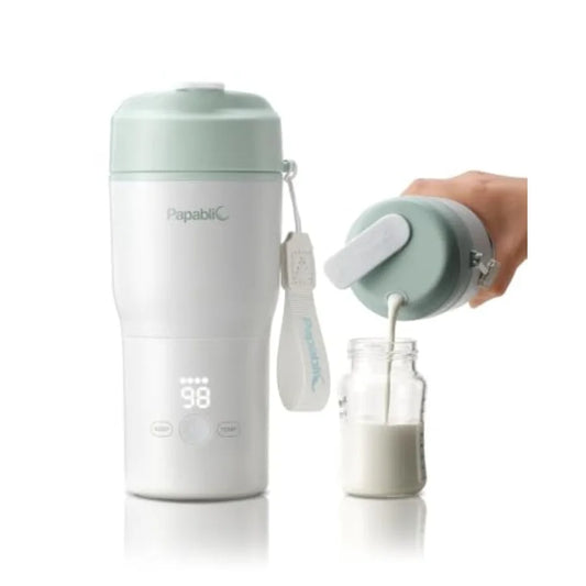Papablic Portable Bottle Warmer, 85W Fast Baby Bottle Warmer for Travel and Home, Heats Breastmilk and Formula and Water, 4 Tem