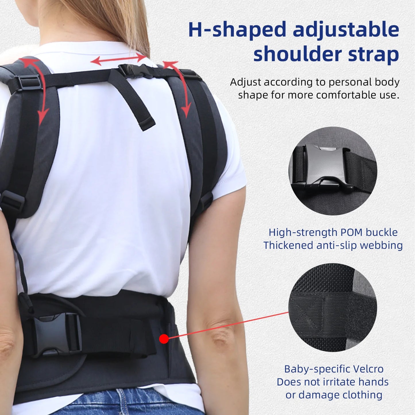 13 In 1 Baby Growth Carrier Newborn to Toddler 0-44 Lbs Ergonomic Infant Carrier with Removable Plate Safety Reflective Strips
