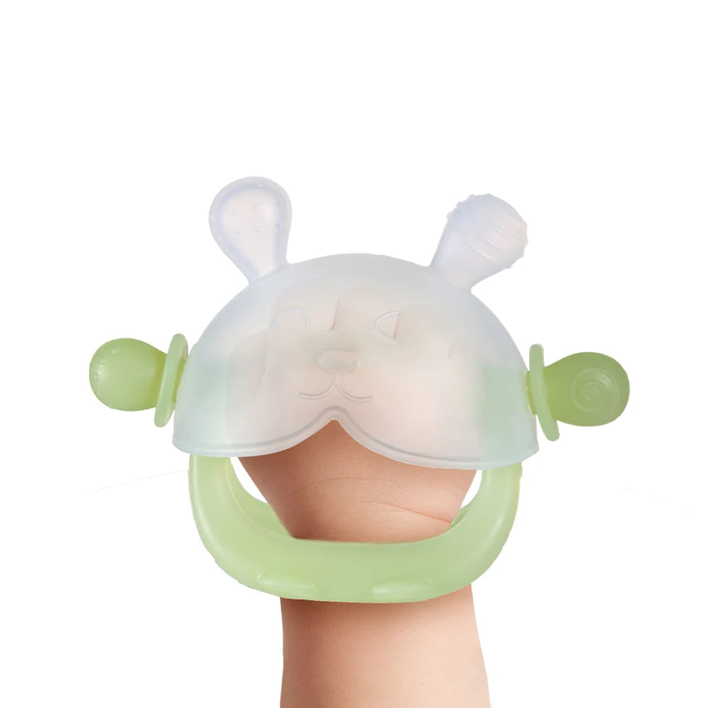 3 Pack BPA Free Silicone Baby Teething Mitten, Anti-Drop Soothing Wrist Molar Teether, Infant Molar Chew Toy for Newborn