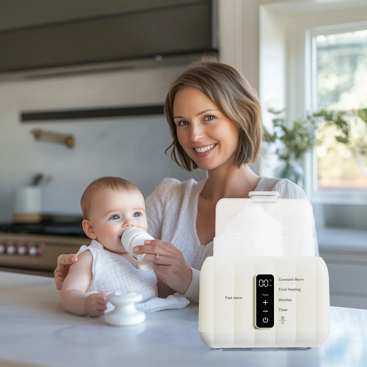 Multi Function Double Baby Bottle Warmer Fast Baby, Baby Milk Warmer Food Heater with Accurate Temperature Control Formula Water Warmer for Twins