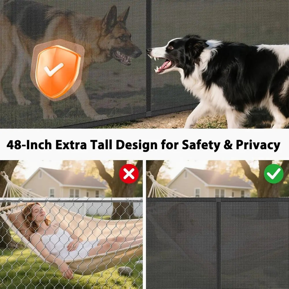 250" Reinorced Extra Wide Baby Gate Retractable Dog Gate, 21t Extra Long Baby Gate Retractable Gates or Dogs, 48" Extra Tall Pet
