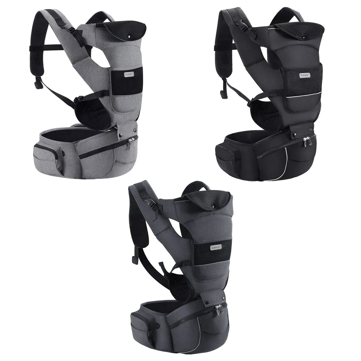13 In 1 Baby Growth Carrier Newborn to Toddler 0-44 Lbs Ergonomic Infant Carrier with Removable Plate Safety Reflective Strips
