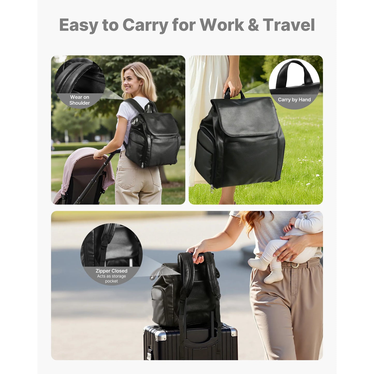 SucceBuy Breast Pump Backpack with Ice Pack Fits S1/S2 Pumping Accessories Portable Pump Carrying Case for Travel & Family Use