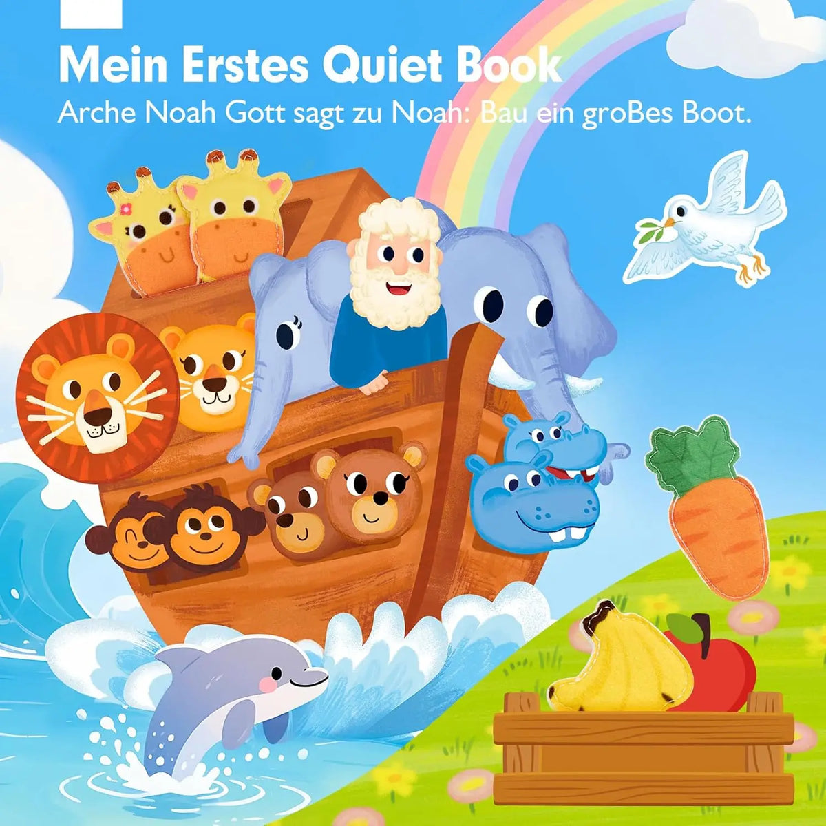 Children's baby Early Education Intelligence Learning baby Toys Felt Learning Board, Busy Board, Busy Book, Cloth Book, Including Life Skills, Alphabet, Numbers, Shapes Colors, Animals, Weather, Toddler Travel Toys, Birthday