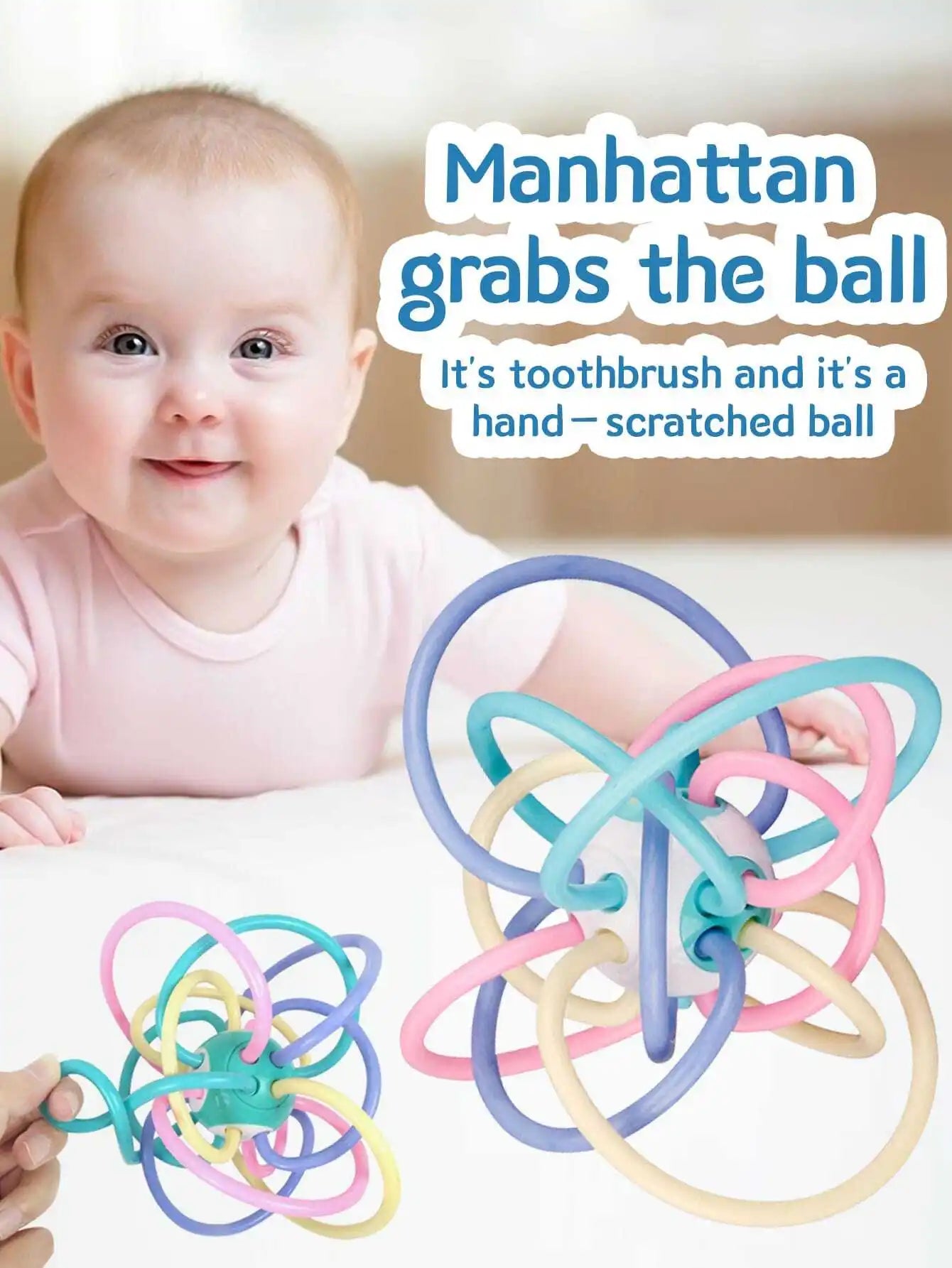 Baby Sensory Teething Teether Toys  Teething Toys For Babies 0-6 Months | Baby Teething Toys 6 To 12 Months Baby Teething Ball T