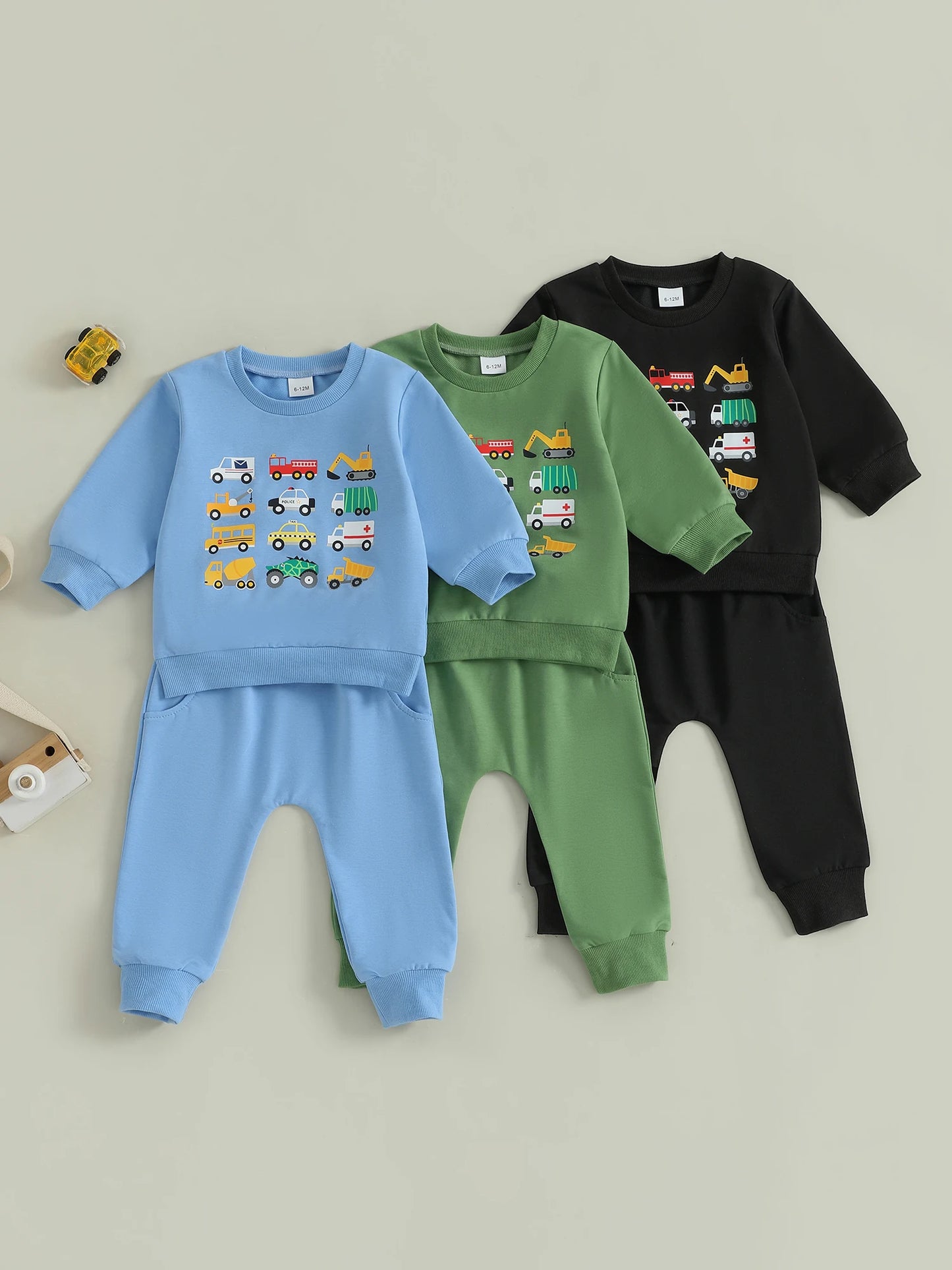 Toddler Boy Winter Outfit Dinosaur Print Hoodie and Jogger Set Warm Clothes for Baby Boys 2 Piece Clothing Set