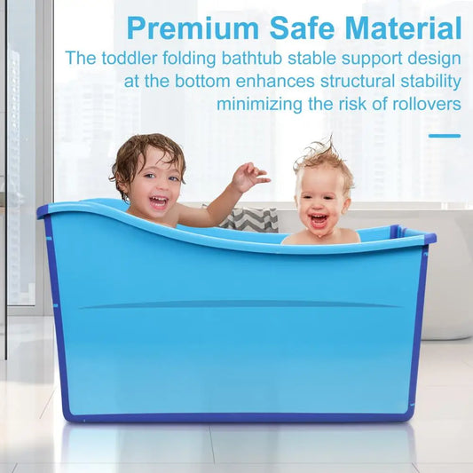39inch Foldable Bathtub for Toddler Children Large Collapsible Tub Portable Bath Tub Lightweight Baby Bathtub
