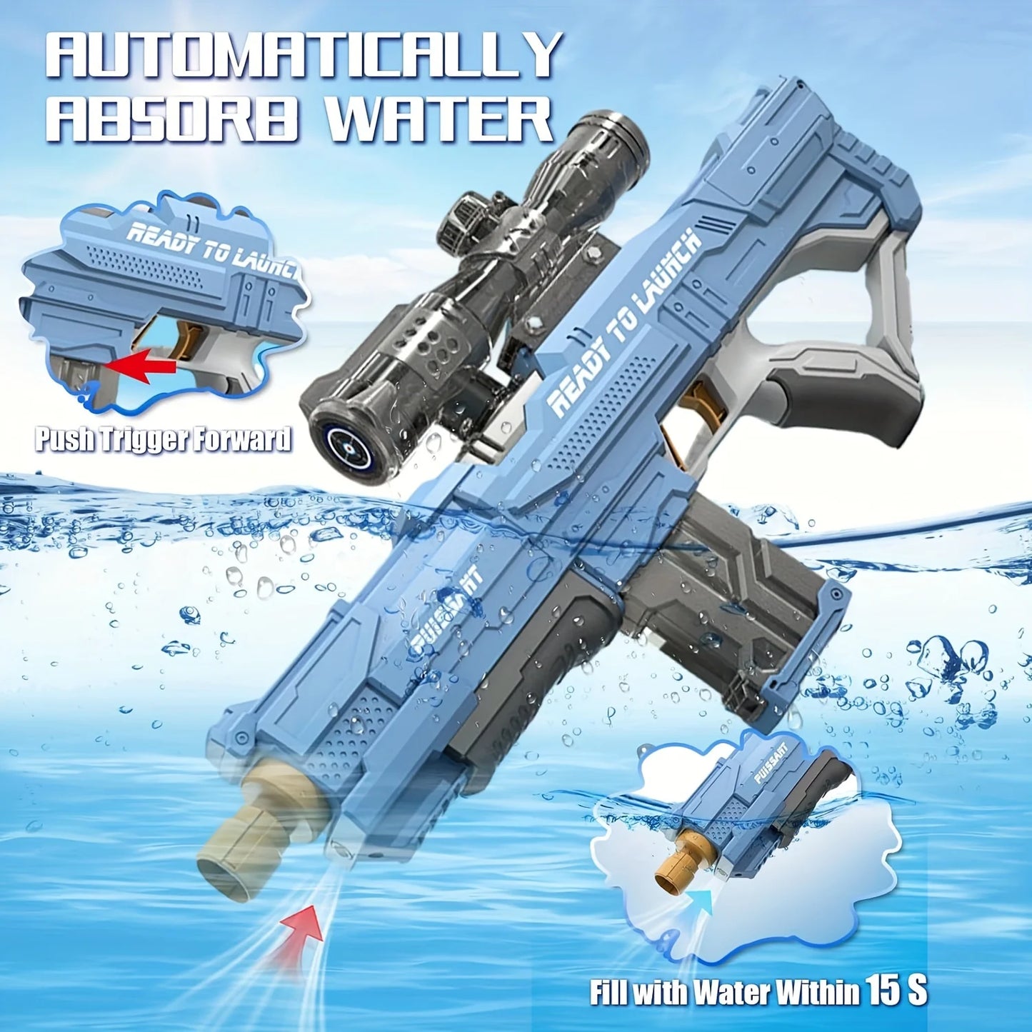 Water Gun, Boys Summer Water Playing Toy, Electric Water Gun, Large Capacity Electric Children's Day Gifts, Festival