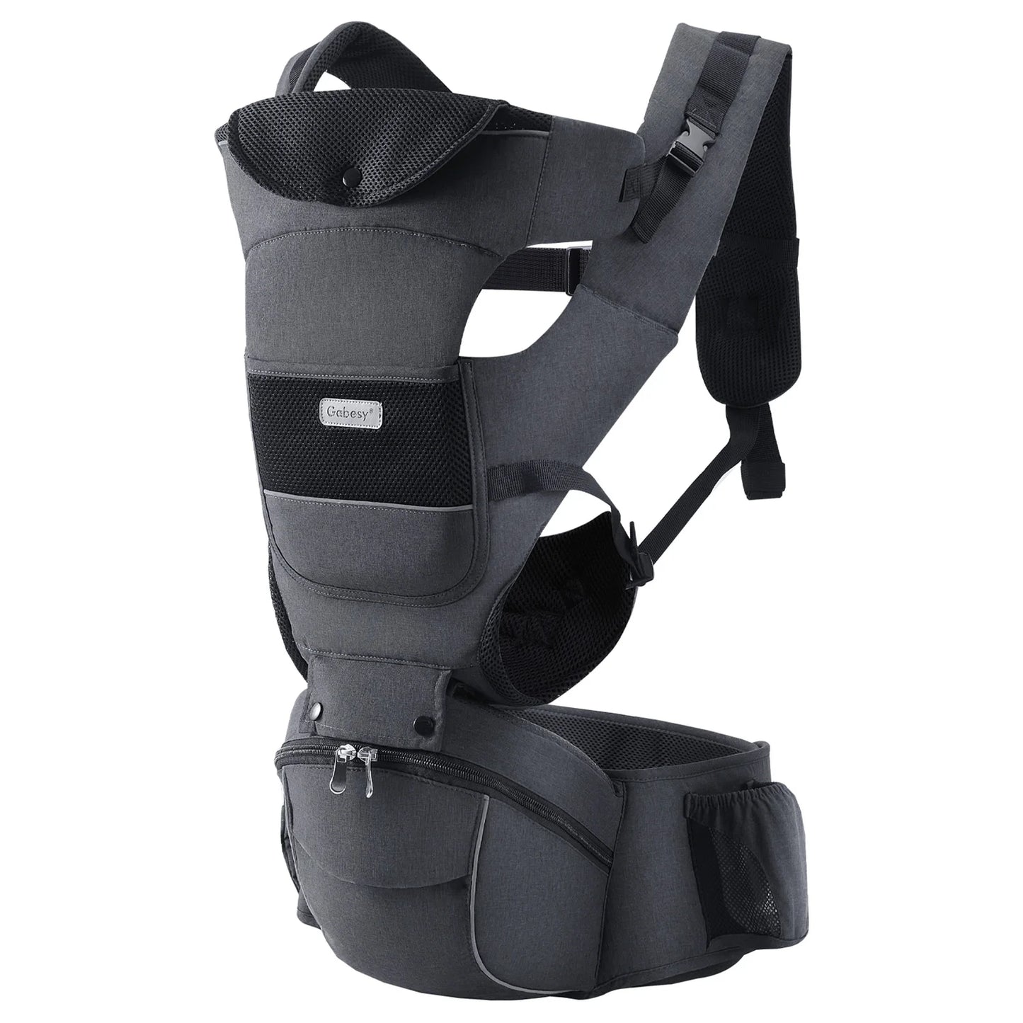 13 In 1 Baby Growth Carrier Newborn to Toddler 0-44 Lbs Ergonomic Infant Carrier with Removable Plate Safety Reflective Strips