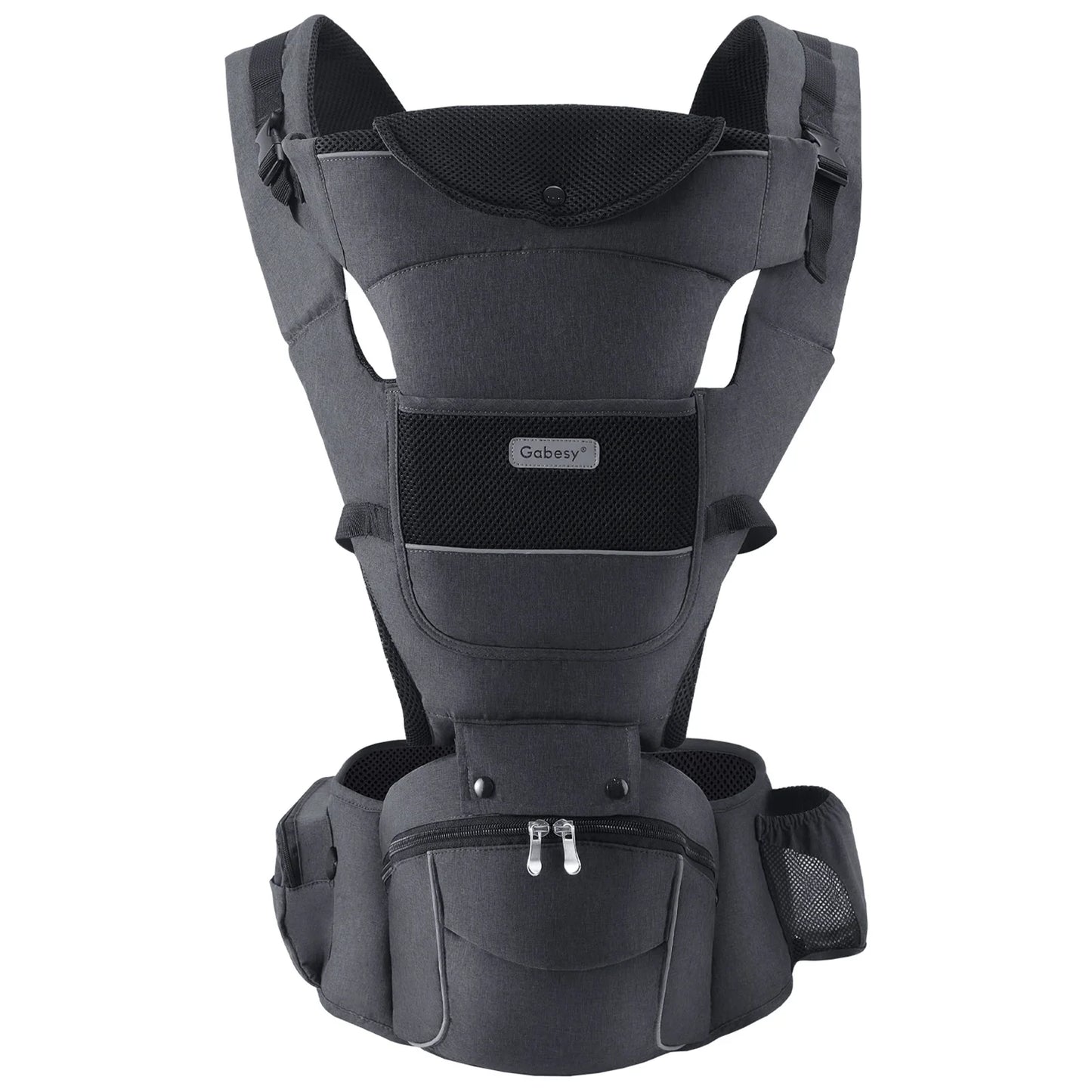 13 In 1 Baby Growth Carrier Newborn to Toddler 0-44 Lbs Ergonomic Infant Carrier with Removable Plate Safety Reflective Strips