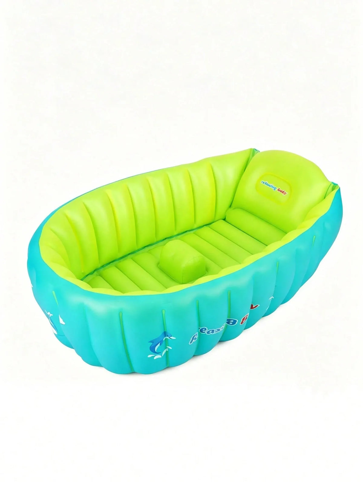 Cute Dolphin Inflatable Non Slip Cushion Support Portable Foldable Baby Bathtub For Toddler Newborn Travel Outdoor Bath Basin With Pump