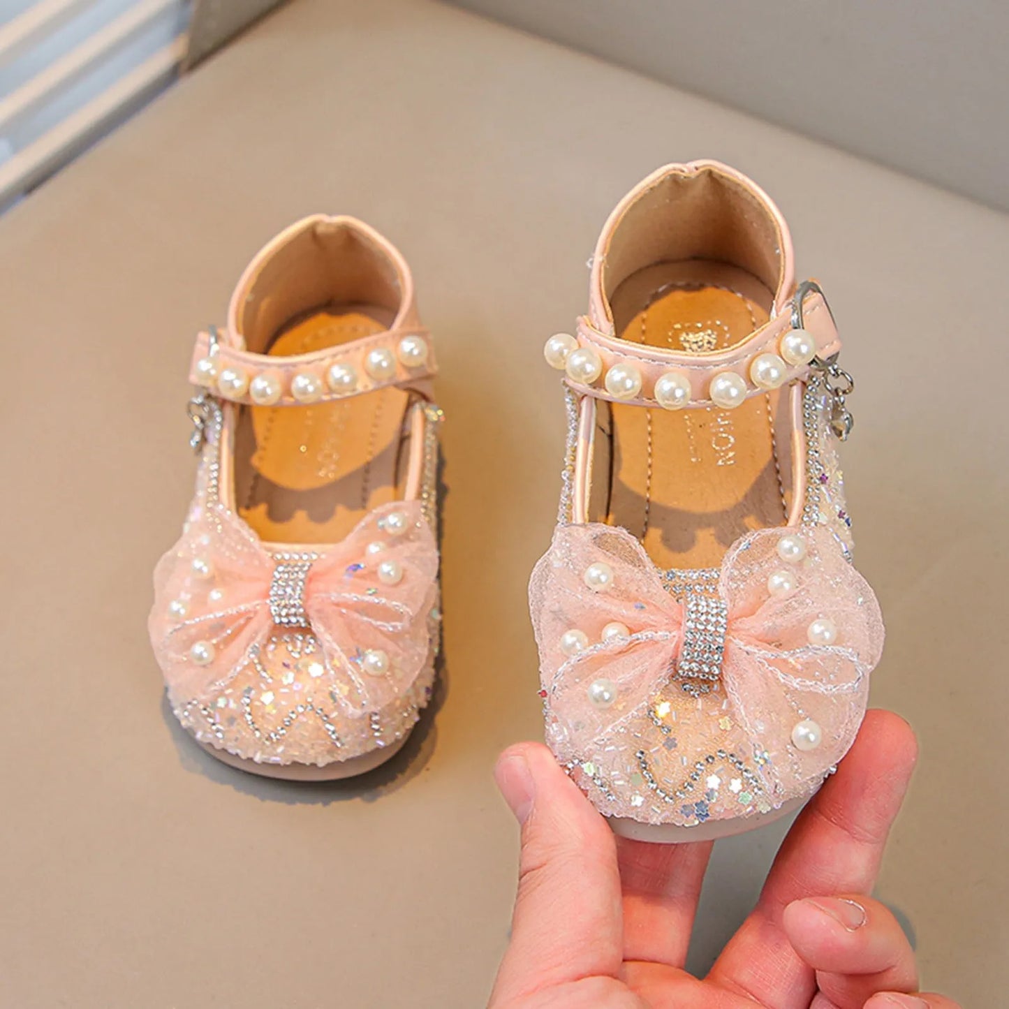 Big Girls Slides Girls Sandals Closed Toe Heels Wedding Party Shoes Sequins Bow For Toddler Toddler Shoe 12