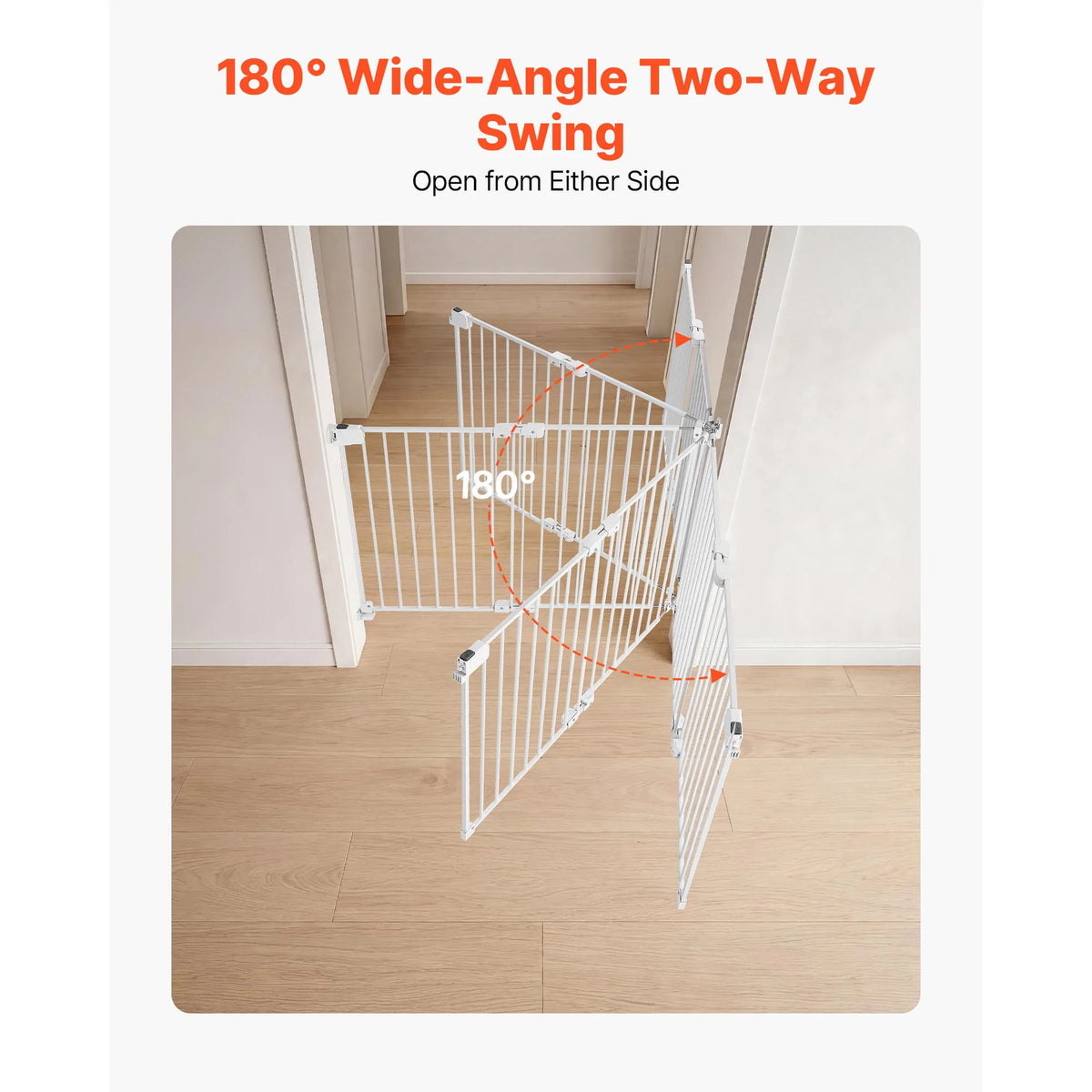 SucceBuy Baby Gate for Stairs Adjustable Width No Bottom Bar One-Handed Operation Easy Drilling Installation with Hardware Kit