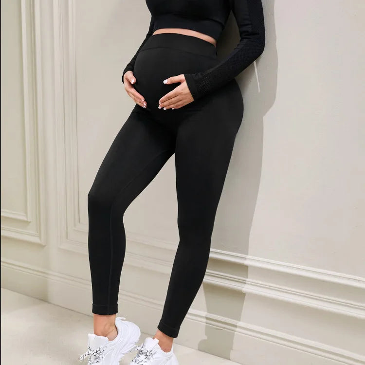 Pregnant Women's Thin Bottoming Pants Spring And Summer New Maternity High Elastic Belly Support Pants