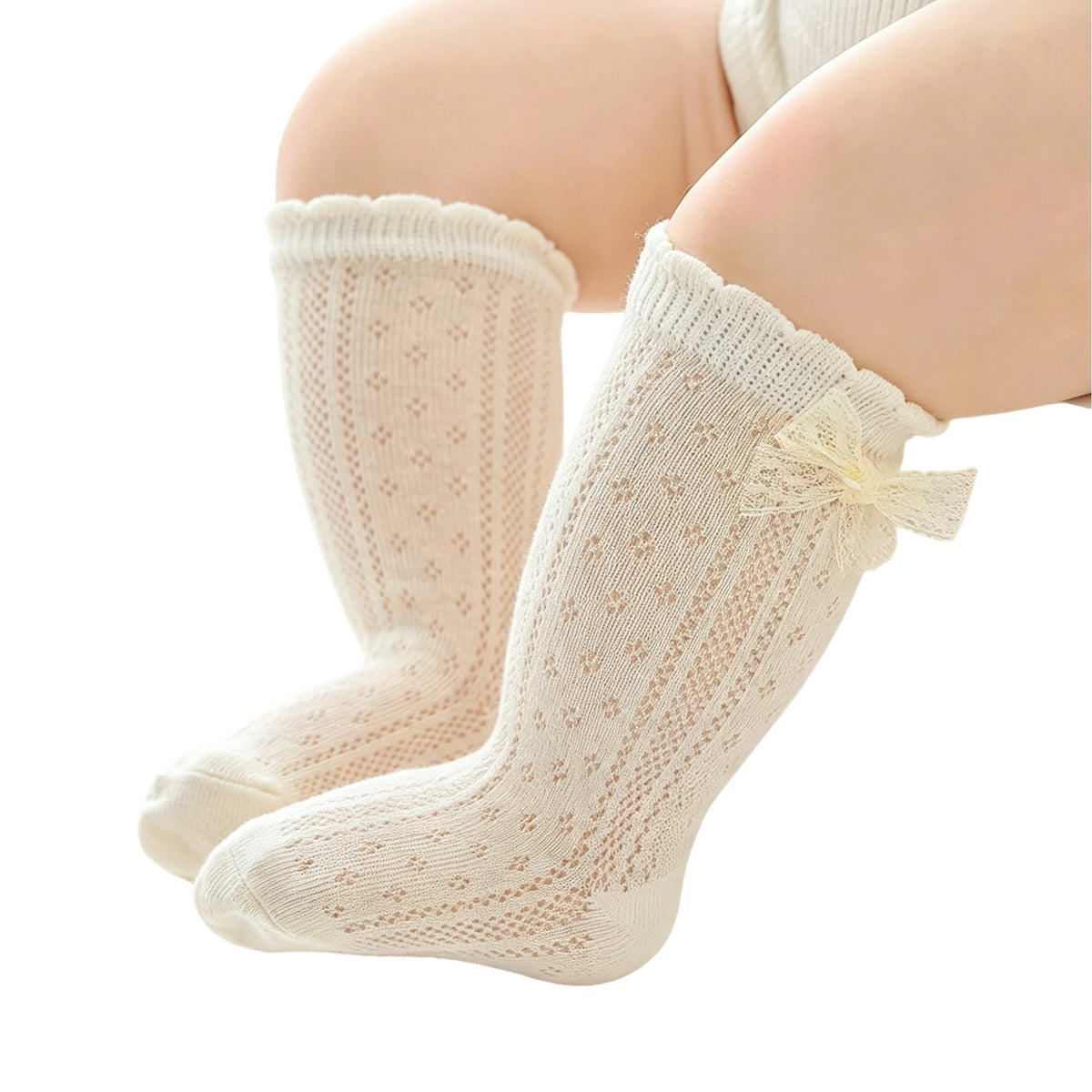 Bows-Breathable-Soft Dress Summer Soft Summer Baby Girl Soft Summer Dress Socks-With-Bows High Quality