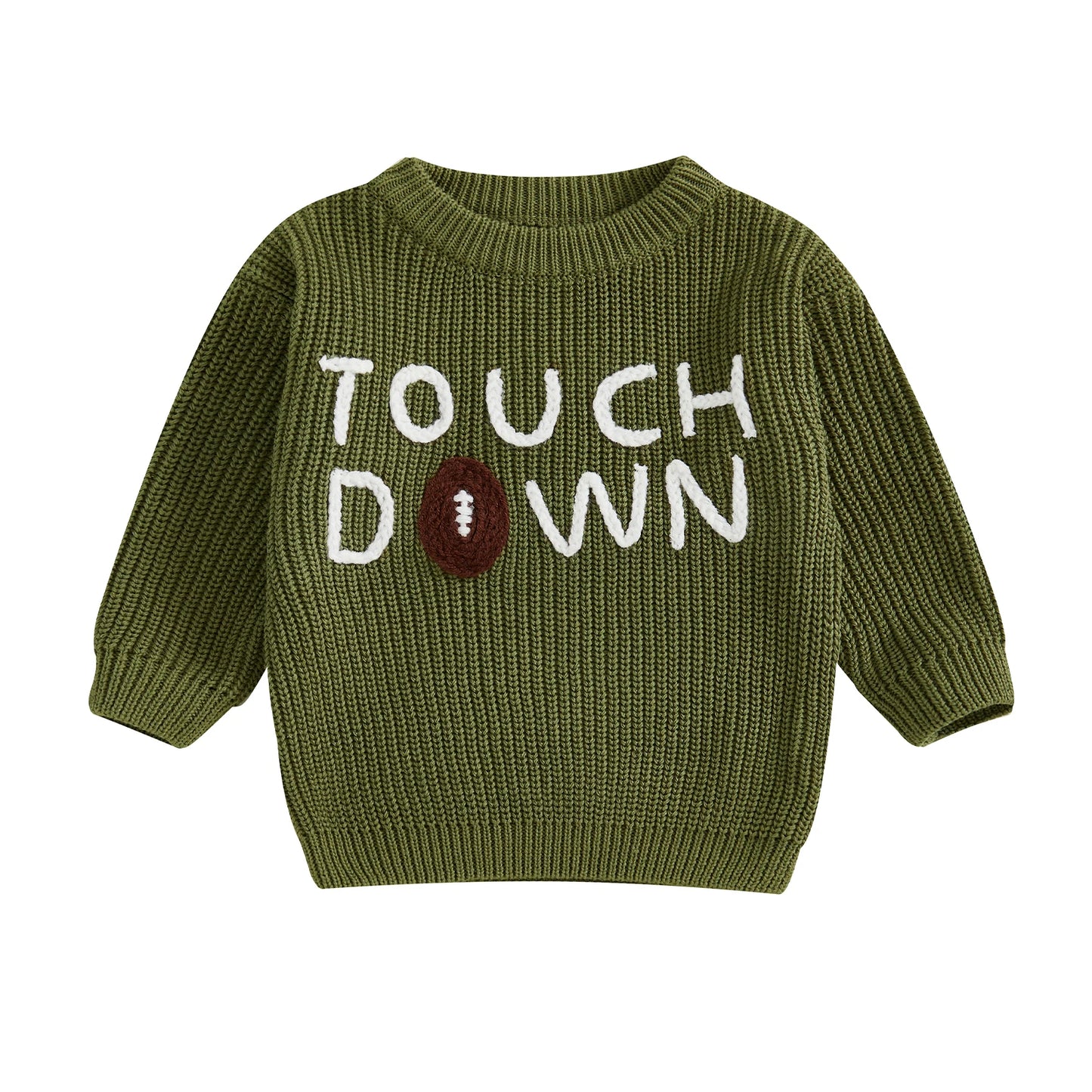 Children s Pullover Cozy Knit Crew Neck Sweater with Alphabet Design Stylish Winter Apparel for Boys and Girls