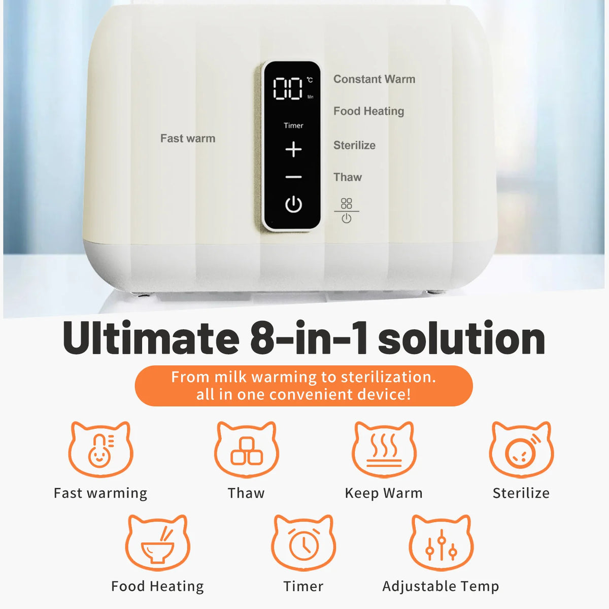 Multi Function Double Baby Bottle Warmer Fast Baby, Baby Milk Warmer Food Heater with Accurate Temperature Control Formula Water Warmer for Twins