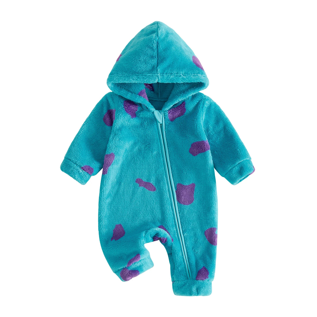 Warm With Sleeve With Hood Jumpsuit With Hood Romper Fleece Winter-Romper Compact Baby Fleece Jumpsuit