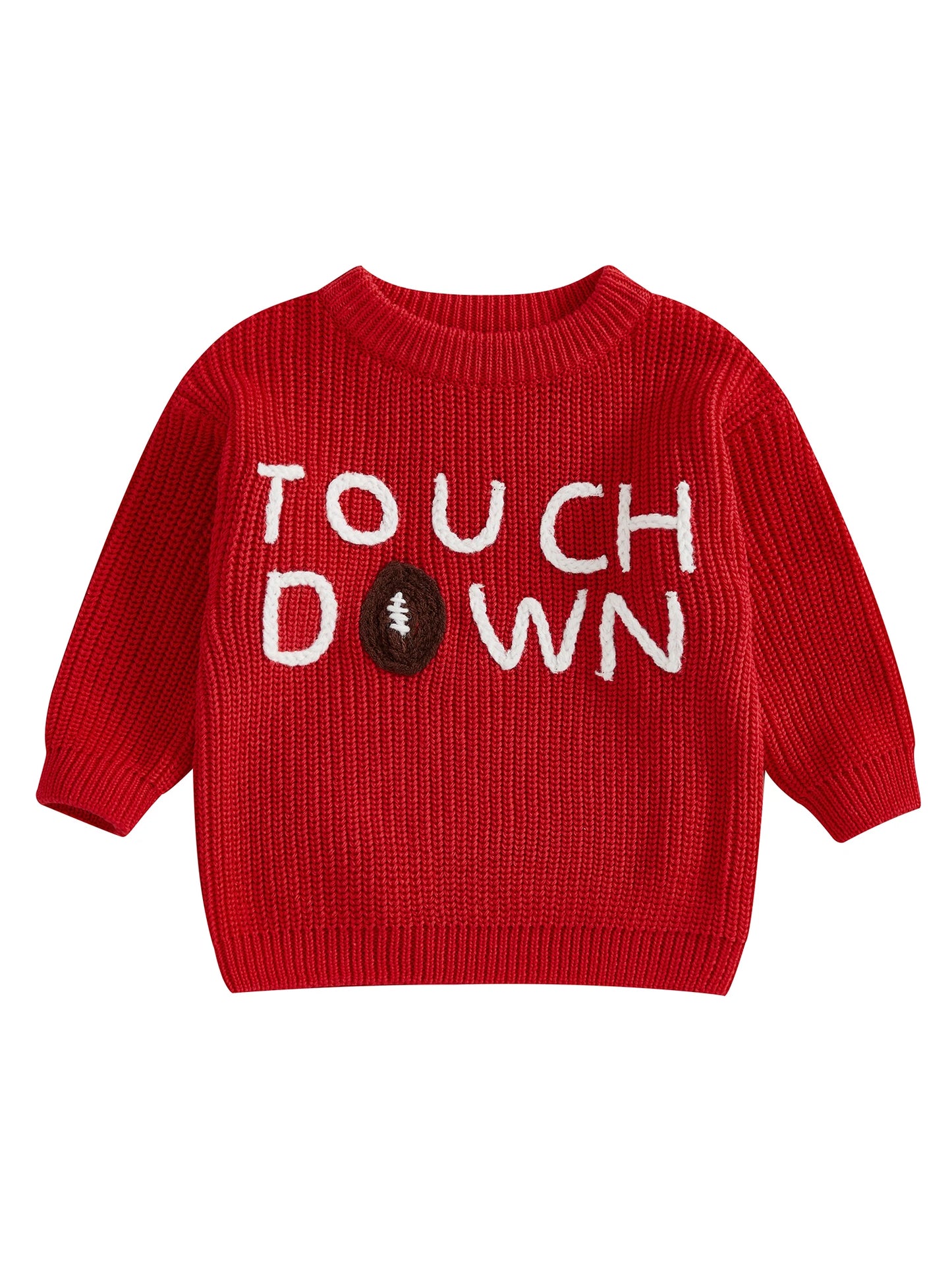 Children s Pullover Cozy Knit Crew Neck Sweater with Alphabet Design Stylish Winter Apparel for Boys and Girls