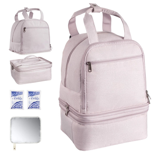 SucceBuy Breast Pump Backpack Portable Breast Feeding Carrying Case Fits S1/S2 Pumping Accessories for Work Travel & Family Use