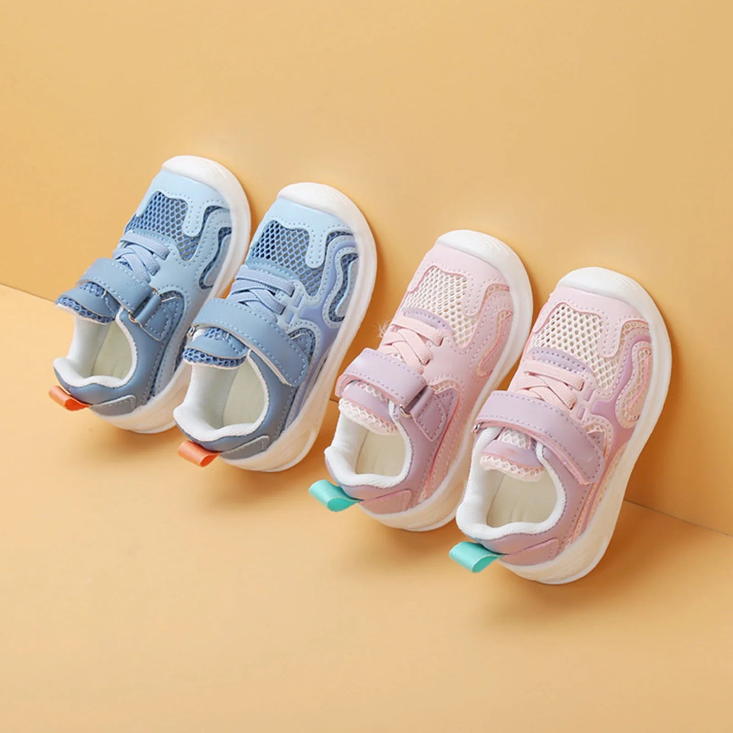 Baby Sneakers Spring Summer Infant Shoes Soft Contrast Color Toddler Shoes Newborn First Walkers Unisex Baby Boy Girl Shoes